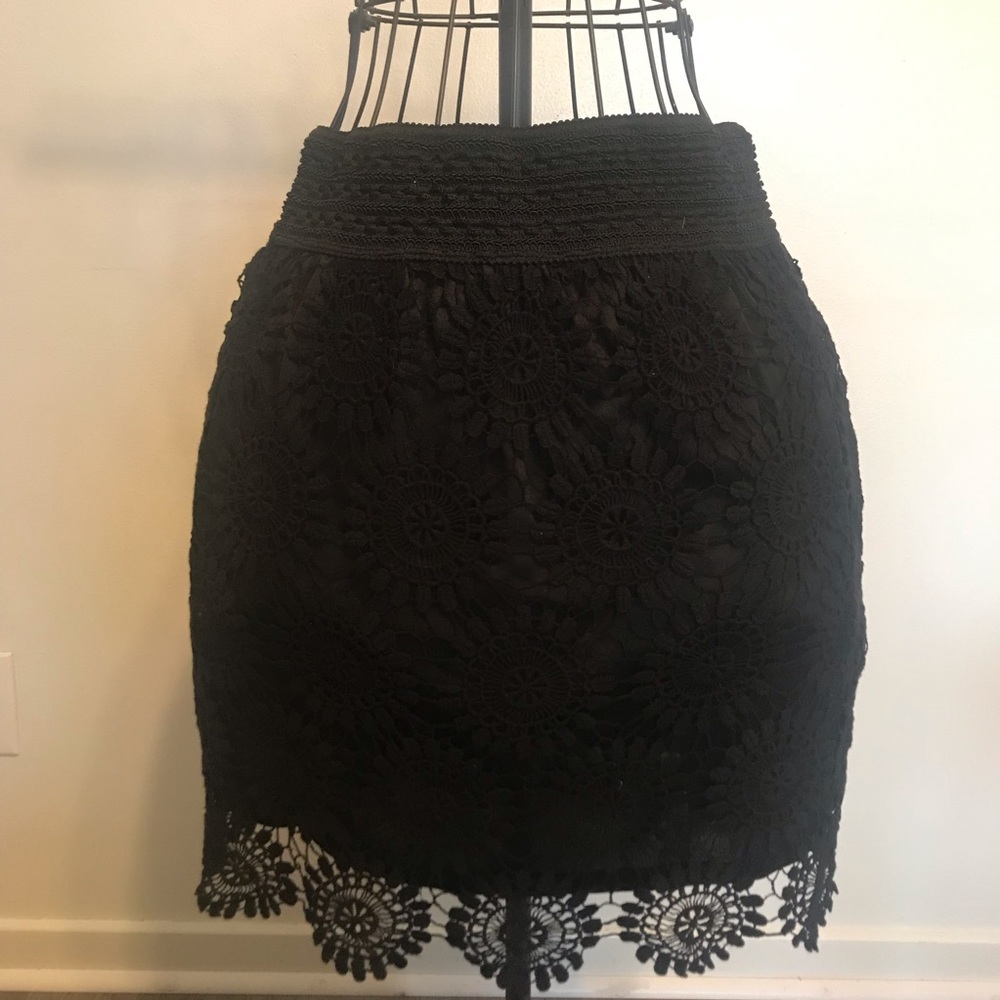Black Crotchet Skirt
